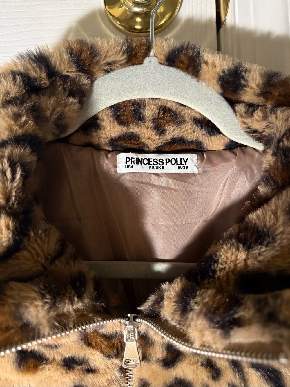 Princess Polly Leopard Print Faux Fur Jacket - Picture 3 of 5